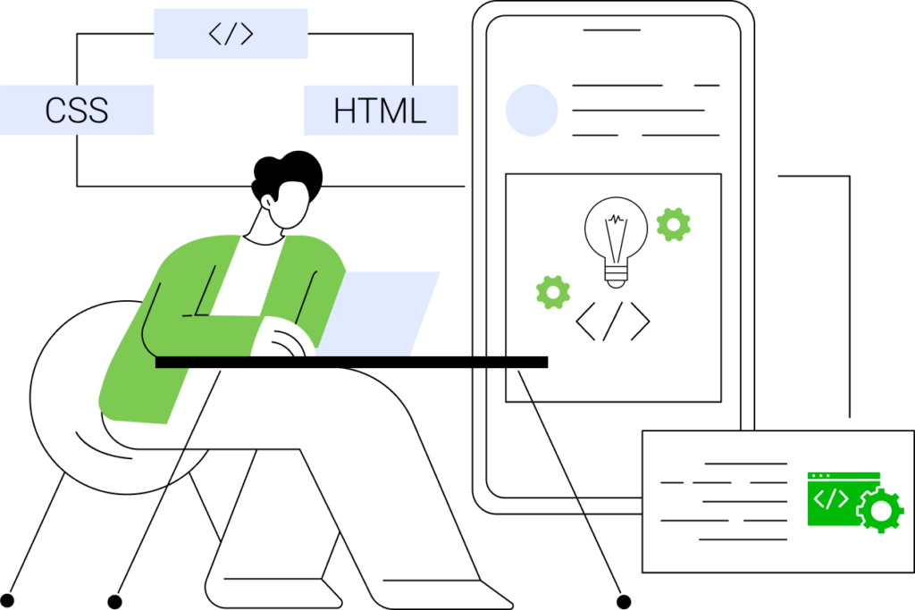Software Development Virtual Assistant illustration
